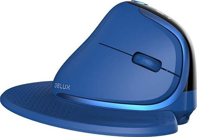 Mouse vertical Delux M618XSD, wireless, 4000 DPI, i zi