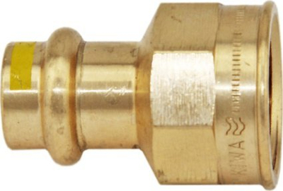 Fiting bakri për gaz, 22mm, filet 1", me press
