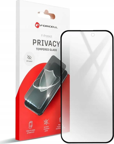 Xham mbrojtës Forcell Privacy për iPhone X, Xs, 11 Pro, xham i temperum, black