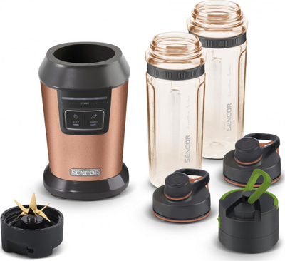 Blender smoothie Sencor SBL 7176GD, 800W, shishe 0.6L, ngjyrë metalike