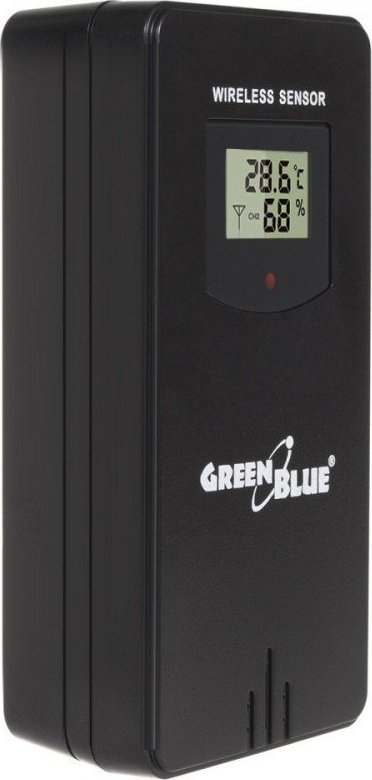 Метеоролошка станица GreenBlue GB215, WiFi, надворешен сензор, црна
