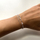 Byzylyk Alisia Double Bracelet AL3054, argjend, detaje ari rozë, gur Rose Quartz