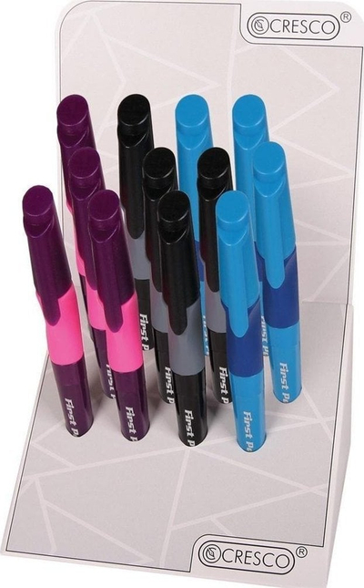 Stilolaps me bojë Cresco First Pen, paketim 12 copë, ngjyra t'përziera