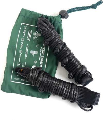 Rrip montimi për varëse Ticket To The Moon Lightest Straps, 2 x 250 cm, kapaciteti 150 kg, i zi