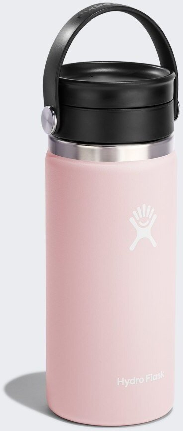 Shishe termo Hydro Flask Wide Mouth Flex Sip Trillium, 16oz, çelik inox, rozë