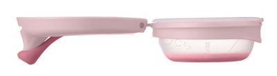 Enë ushqimi për foshnje b.box Fill + Feed Bowl, silikoni, me kapak kundër rrjedhjes, rozë peony