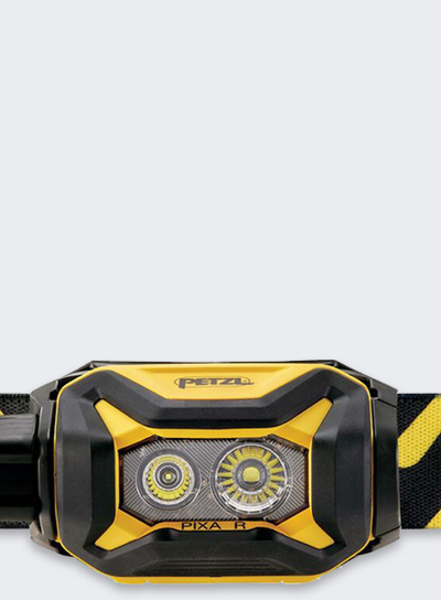 Dritë koke Petzl PIXA R E120CA00, 600 lumene, bateri rikarikueshme 1250 mAh, e zezë verdhë