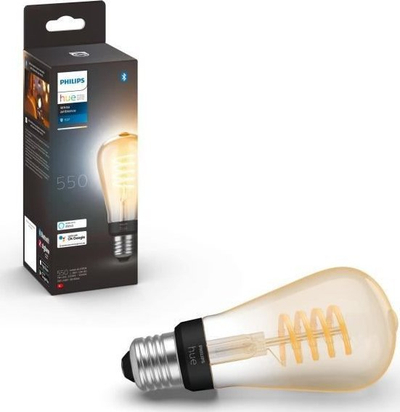 Llampë smart Philips Hue E27 WA 7W Filament ST64, LED, dritë e bardhë e ngrohtë