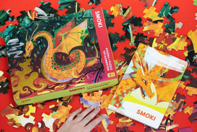 Set puzzle Wilga Dragons, 100 copa, me libër