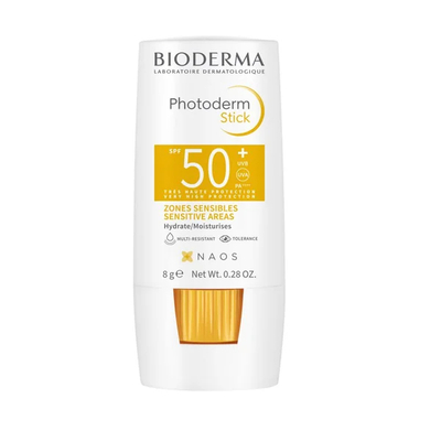 Hidratues për buzë Bioderma Photoderm Protective Stick for Lips and Sensitive Areas SPF 50+, 8 g