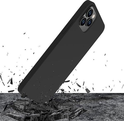Kuti mbrojtse 3MK Silicone Case për iPhone 12 12 Pro, silikon, e zezë