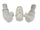 Set banjoje Schlosser Axial Right GZ 1/2 x 16x2 PEX, lidhës radiatorësh, i bardhë