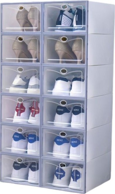 Raft modular për këpucë LEAN, me 5 ndarje, me aksesorë, transparent