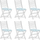 Set jastëkësh për karrige kopshti TOLVE, 6 copë, 39 x 31 cm, blu e çelët