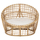 Kolltuk rattan natyral 103×92×81 cm (HM9814), bardhë