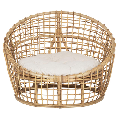 Kolltuk rattan natyral 103×92×81 cm (HM9814), bardhë
