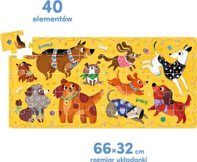 Puzzle Czuczu Hau Doggies, 40 pjesë, për fëmijë 3+, shumëngjyrësh
