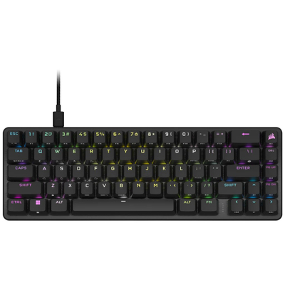 Tastierë gaming Corsair K65 PRO MINI, mekanike 65%, USB QWERTZ gjerman, e zezë