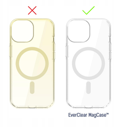Kapak telefoni 3MK EverClear MagCase për iPhone 15, transparent, i përshtatshëm për MagSafe