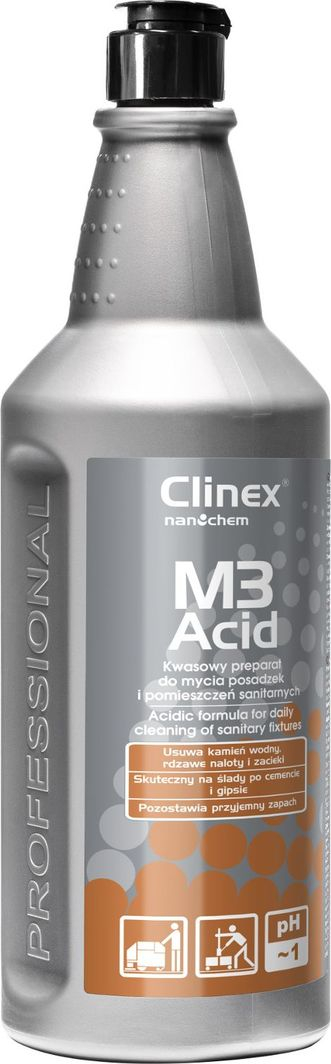 Pastrues acid për banjo Clinex M3 Acid, koncentrat, 1L