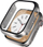 Kapak mbrojtës Crong Hybrid me xham për Apple Watch 40mm, Starlight