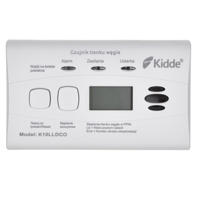 Detektor monoksidi karboni Kidde K10LLDCO, ekran LCD, bateri 10 vjeçare, i bardhë