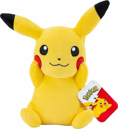 Lodër pelushi Pokémon Pikachu, 20 cm, e verdhë