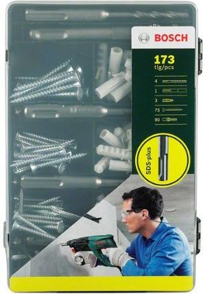 Set vida dhe dube Bosch 2607017163, 173 copë, kuti plastike, transparente