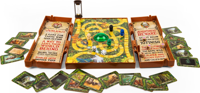 Lojë tavoline Jumanji Deluxe Edition, familjare, aventurë bashkëpunuese, shumëngjyrëshe