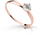 Unazë për femra Cutie Jewellery, 60 mm, e artë rozë/transparente