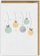 Kartolinë Krishtlindjesh Cardie Minimalist Christmas Card me topa zbukurimi, 10 x 15 cm, me zarf, shumëngjyrëshe