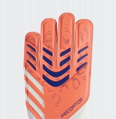 Doreza portieri adidas Predator Glove Training Kids JN5361, për fëmijë, latex Soft Grip, të bardha portokalli