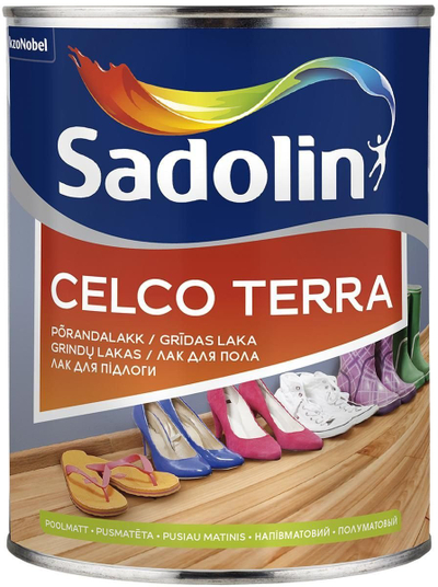 Llak dyshemeje Sadolin Celco Terra 20, 1L, gjysmë i mat