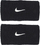 Doreza djersitjeje Nike Swoosh Wristbands, set me 2 copë, tekstil i butë, të zeza