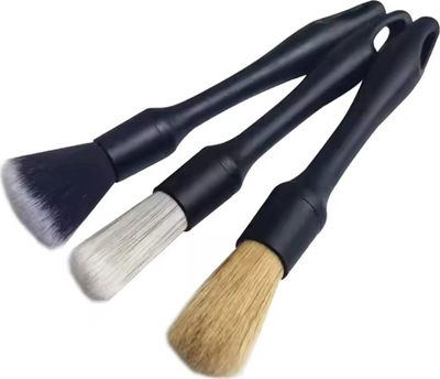Set furçash për detailing makine, 3 copë, fibra najloni, plastik