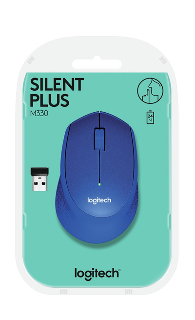 Maus pa tela Logitech M330 Silent Plus, optik, gri