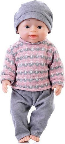 Kukull bebe Artyk Natalia, interaktive, 43 cm, që pikon