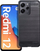 Futrollë Arma Armored Carbon për Xiaomi Redmi 12, silikon i butë, mbron nga goditjet, e zezë