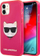 Këllëf telefoni Karl Lagerfeld Choupette Head, TPU, për iPhone 12 Mini, rozë fluo