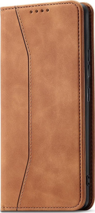 Këllëf telefoni Hurtel Magnet Fancy Case Samsung Galaxy S23+, tip portofol, me qendrim, kafe