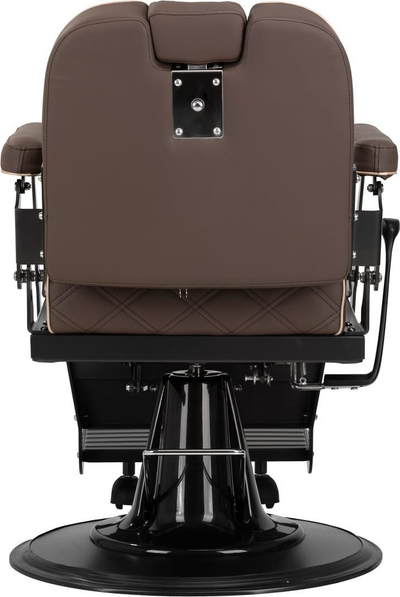 Karrige berberi Carlos Brown Barber Chair, e rregullueshme, lëkurë, kafe
