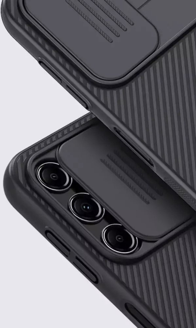 Maskë telefoni Nillkin Camshield për Galaxy A14 5G, me mbrojtje kamere, prej polikarbonati, blu