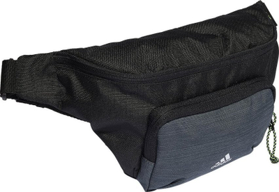 Çantë beli Adidas Cxplr Bumbag IB2668, material poliester, me rrip të rregullueshëm, e zezë me gri