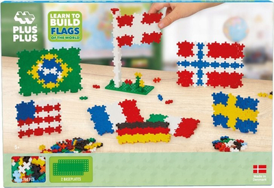 Set edukativ Plus Plus Learn To Build Flags, 700 copë, shumëngjyrësh