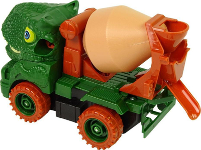 Lodër kamion mikser dinosaur Lean Sport, për çmontim dhe montim, me kaçavidë, jeshile