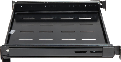 Rafë rrëshqitëse RACK Delta P19S/330, 19", 1U, e zezë