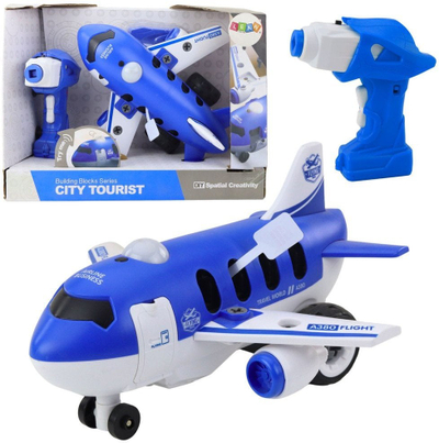 Aeroplan lodër me komandë në dorë RC Screwdriver, 2 në 1, me drita, blu