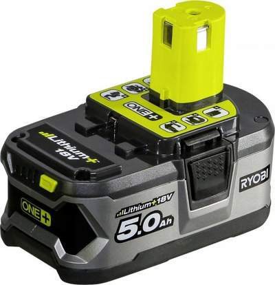 Bateri veglash Ryobi ONE+ Lithium+ 18V, 5.0Ah, gri me të zezë