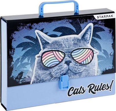 Çantë për fëmijë Starpak Cats Rules, A4, e kaltër