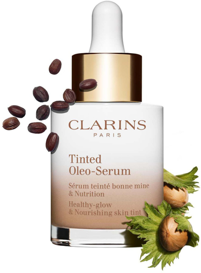 Fondatinë serum Clarins Tinted Oleo-Serum Foundation, 30ml, mbulim i lehtë mesatar, ngjyra Beige